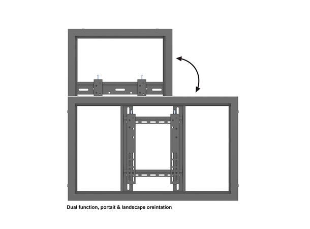Multibrackets Pro kabinett vegg 32" Svart, 15Kg, Vesa 200x200 