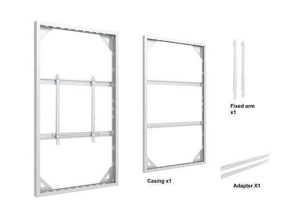 Multibrackets Pro kabinett vegg 85" Hvit, 80Kg, Vesa 800x500 
