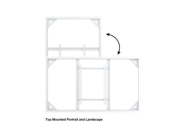 Multibrackets Pro kabinett vegg 85" Hvit, 80Kg, Vesa 800x500 