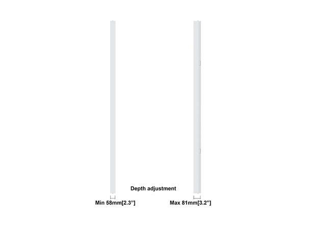 Multibrackets Pro kabinett vegg 85" Hvit, 80Kg, Vesa 800x500 