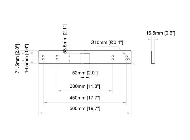 Multibrackets Sikkerhets plexiglass 50" For Multibrackets skjerm ramme 