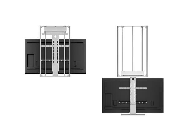 Multibrackets TV heis Drop Down tak Hvit | 40 kg | VESA 600x600 | 55"-75" 
