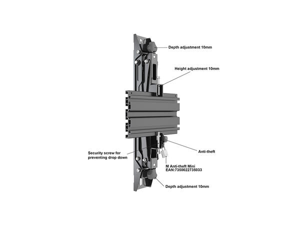 Multibrackets Veggfeste Pro MBW4X1U Push In Pop Out Black 