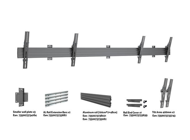 Multibrackets Wallmount Pro MBW2UHD Tilt Black* 