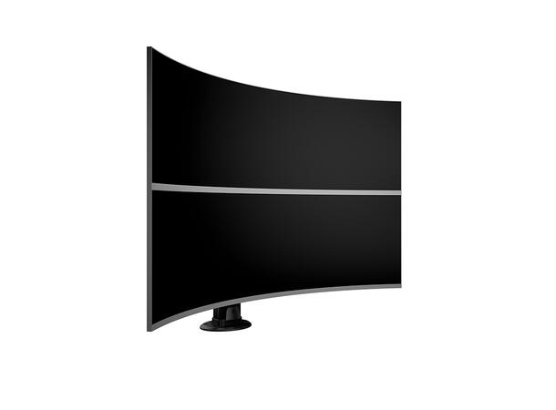 Multibrackets bordstativ HD dual grommet Svart , VESA 100, 2 x 24Kg, 32-50" 