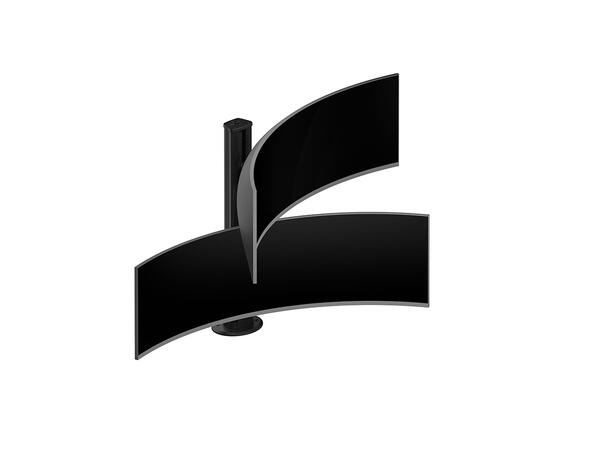 Multibrackets bordstativ HD dual grommet Svart , VESA 100, 2 x 24Kg, 32-50" 