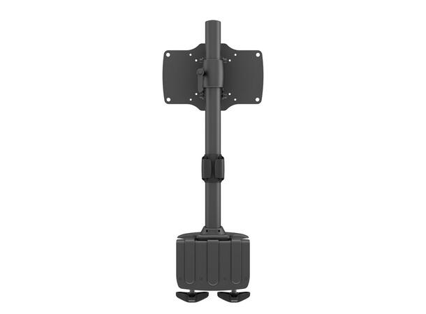 Multibrackets bordstativ, Single 24-32" Sort, 200x100, 15kg, bordklemme 