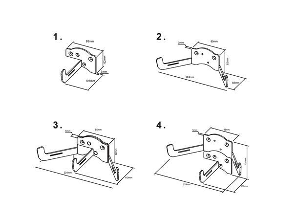 Multibrackets vegg Cable Management Hvit 