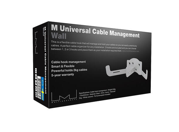Multibrackets vegg Cable Management Hvit 