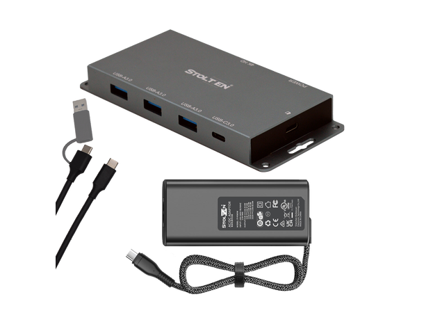 Stoltzen HERA HuddleHub Mini 65W + 2 m PD 65W | 2 m USB-C Host Kabel