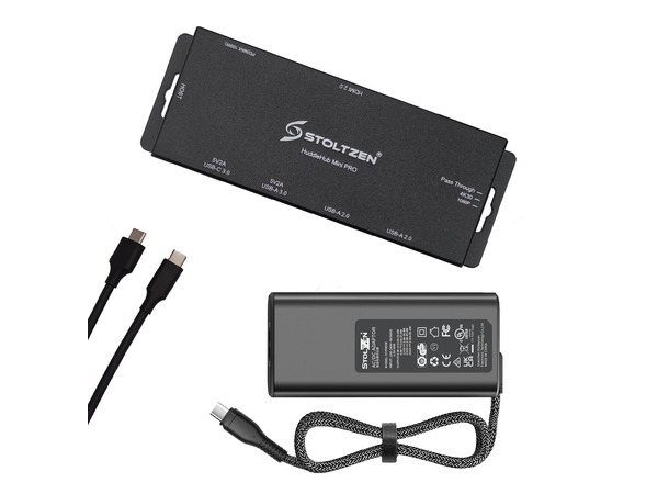 Stoltzen HERA HuddleHub Mini Pro 65W+2 m PD 65W | 2 m USB-C Host Kabel 