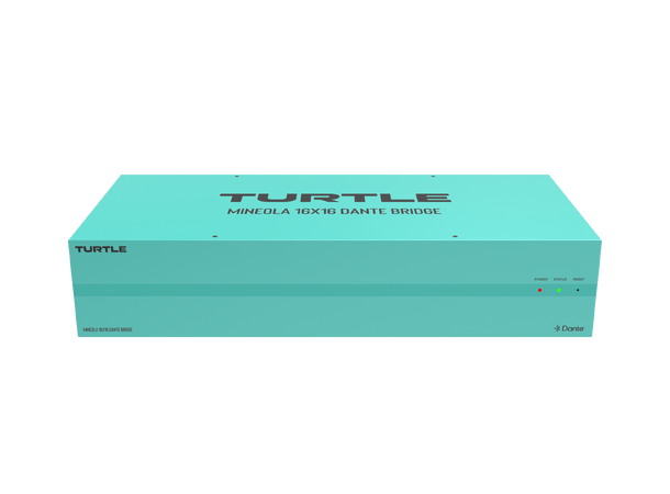 Turtle AV Mineola Dante Audio Bridge 16x XLR inputs with 48V Phantom Power 