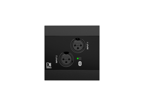 Audac Veggpanel NWP220/B Dante™/AES67, 2 x XLR + BT (4 CH) 