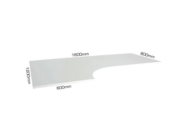 KENSON L-Form Table Top Hvit | 160x120/60 cm