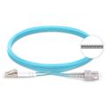 LinkIT FiberPatch Armored OM3 LC/SC 1m Braided steel | Duplex | LSZH | Aqua
