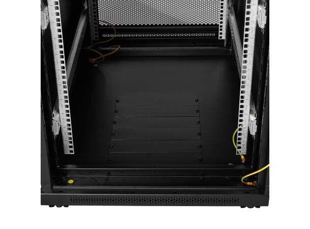 LinkIT Serverskap 12U svart B600xD1000xH649, perforert - perforert 