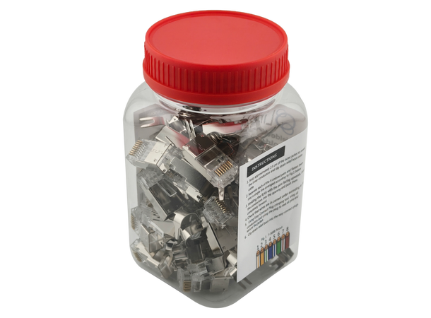 LinkIT Shielded RJ45 plug 7.0 - 8.0mm 50µ gold-plated | AWG23-26 | 50 pcs 