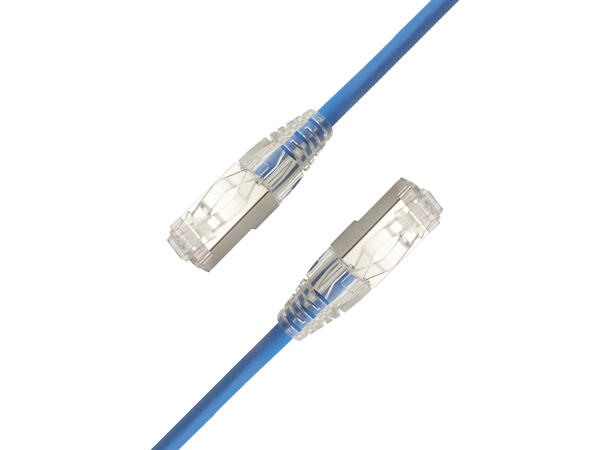 LinkIT SlimPatch U/FTP Cat6a blå 0.5m AWG 28/7 , LSZH , 4.8mm 