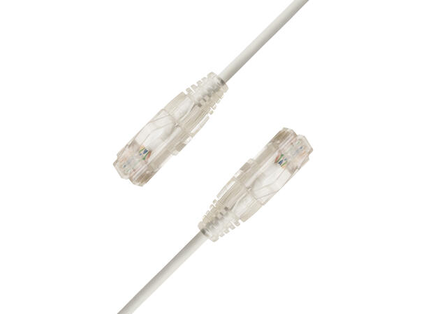 LinkIT SlimPatch U/UTP Cat6a hvit 15m AWG28/7 , LSZH , OD 3.6mm 
