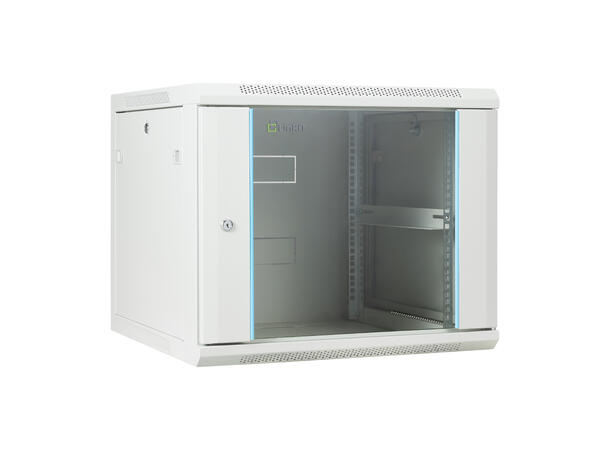 LinkIT Veggskap 19' 9U grå B600xD600xH501 , glass 