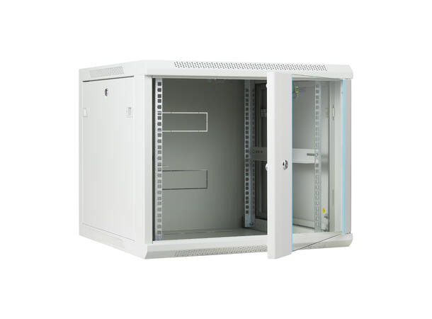 LinkIT Veggskap 19' 9U grå B600xD600xH501 , glass 