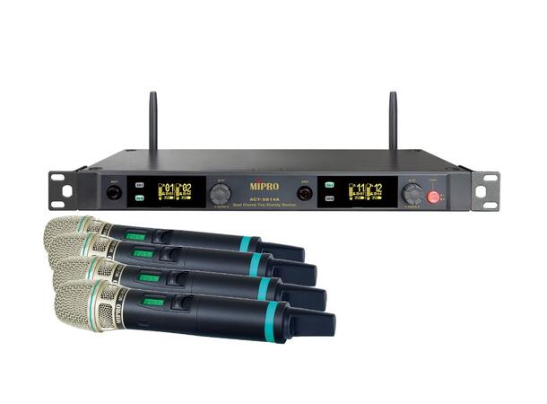 Mipro Trådløs ACT-5814A 4x580H 4 kan mottaker 4xhånd 5GHz Sett 