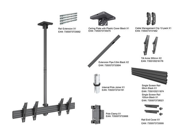 Multibrackets Ceiling Mount Pro MBC2X1U, VESA 300* 
