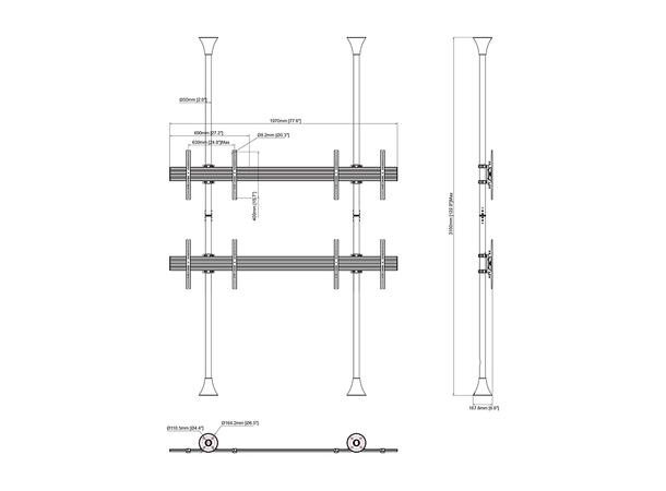 Multibrackets Floor to Ceiling Mount Pro MBFC2UX2* 