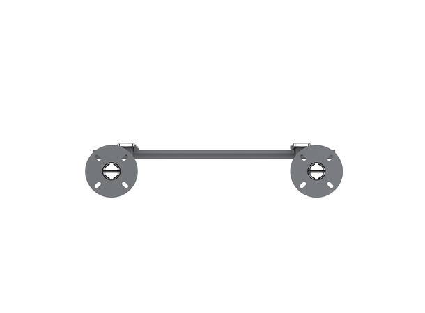 Multibrackets Gulv/tak Pro MBFC2P2UPHD Svart, 600x900, 125Kg, 55"-75" 