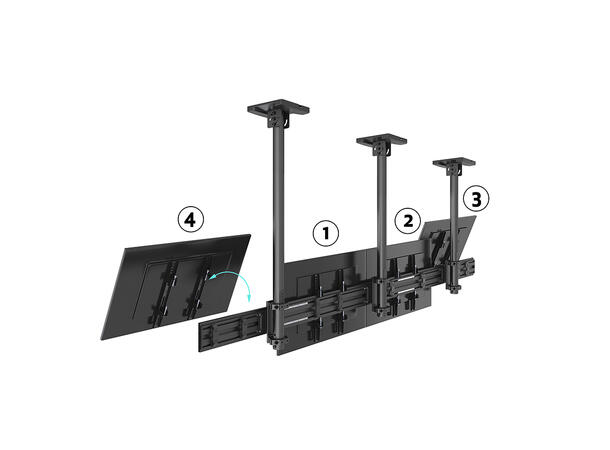 Multibrackets Menu Board Mount Pro MBC4X 1U VESA Fixed 300* 