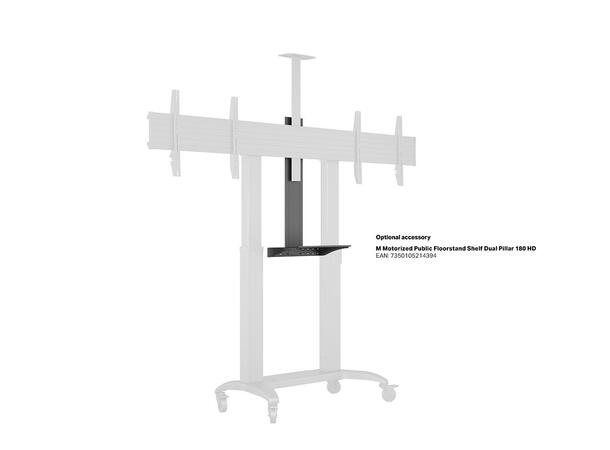 Multibrackets Motorisert gulvstativ Dual Svart, 135Kg, 600x400, 2 x 60-75" 