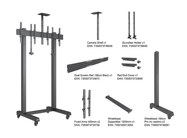 Multibrackets Pro Series - Collaboration Floorstand Side by Side 65" * 