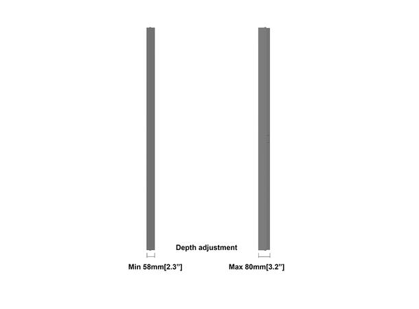 Multibrackets Pro Series - Enclosure 65¨ Wall Slim Medium Black 
