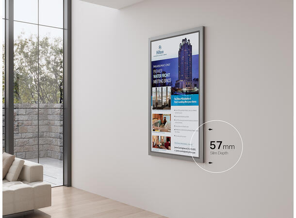 Multibrackets Pro Series - Enclosure 65¨ Wall Slim Medium Black 