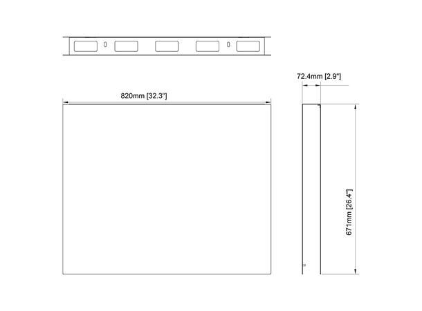Multibrackets Pro Series - Enclosure Tot em Full Front Cover 55" 