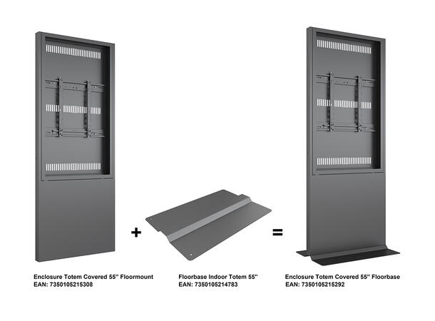 Multibrackets Pro Series - Enclosure Tot em Covered 55" Floormount* 