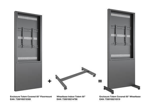 Multibrackets Pro Series - Enclosure Tot em Covered 55" Floormount* 