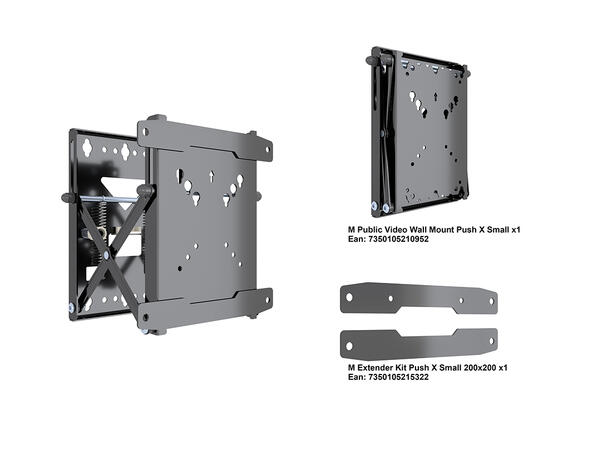 Multibrackets Public Video Wall Mount Pu sh X Small 200* 