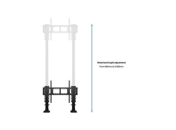 Multibrackets TV heis Duo X-Large Svart | 100 kg | VESA 900x600 | 55"-100" 