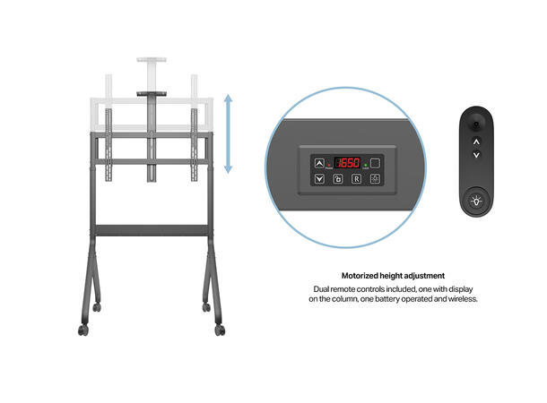 Multibrackets Tralle motor Collaboration Svart, 900x600, 90Kg, 55"-86" 