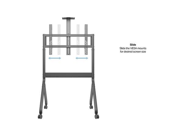 Multibrackets Tralle motor Collaboration Svart, 900x600, 90Kg, 55"-86" 