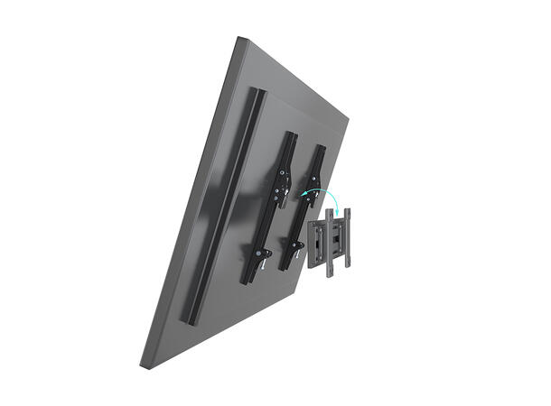 Multibrackets Veggfeste Pro MBW1U 1000 Svart, Tilt, 1000x600, 100Kg, 65-120" 