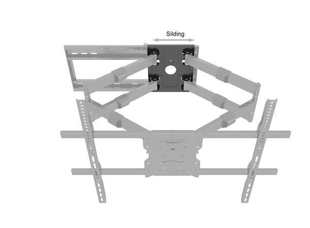 Multibrackets Veggfeste long reach SD Svart, VESA 800x600,125kg, 98cm, 65-110" 