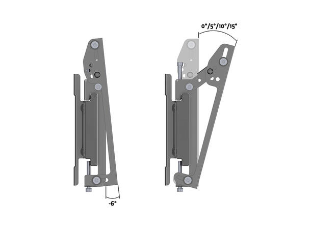 Multibrackets Wallmount Pro MBW4U Tilt 2 00 Black* 