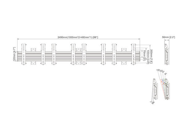 Multibrackets Wallmount Pro MBW4U Tilt 2 00 Black* 