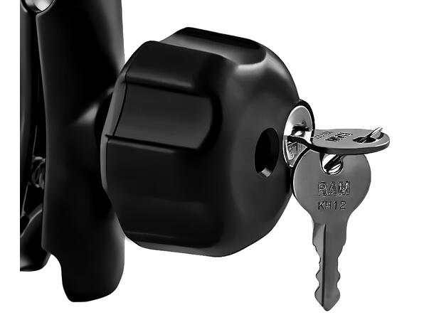 RAM Mount Key Lock Knob with Brass Insert for B Size Socket Arms 