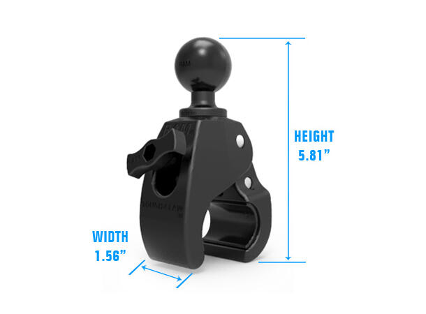 RAM Mount Tough-Claw Medium Clamp 1,5'' Rubber Ball 