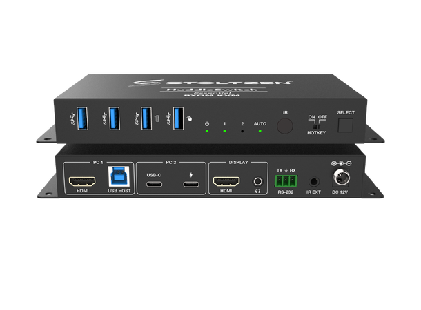 Stoltzen HuddleSwitch Essential USB-C | HDMI+USB-B | BYOM / BYOD / KVM 