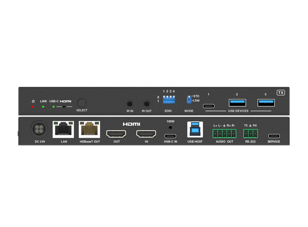 Stoltzen SHE865 HDBaseT Kit 100W PD USB LAN, 18Gbps, HDMI/USB-C, HDBaseT 3.0 