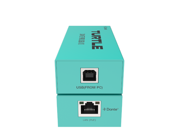 Turtle AV Dante Pro Dual Channel USB-C I/O Adapter 